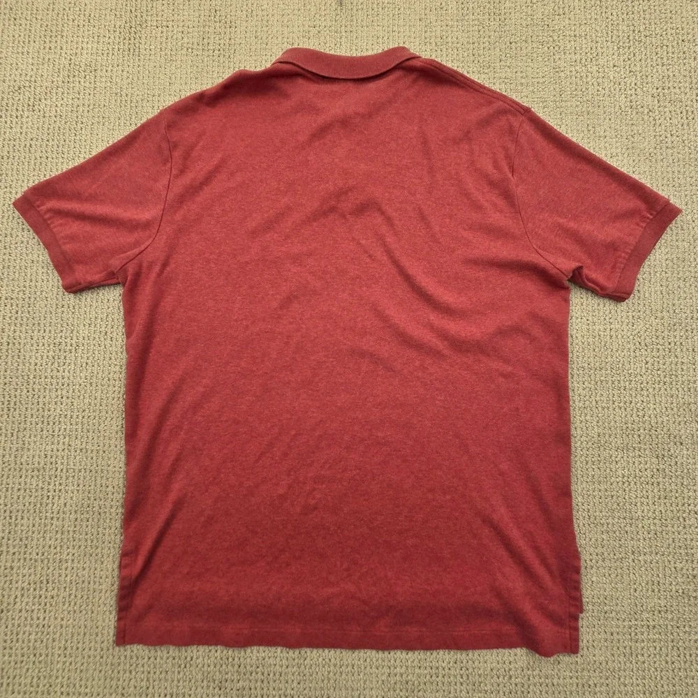 Polo Ralph Lauren‎ Short Sleeve Polo Shirt Pony Heathered Red Cotton Mens XL